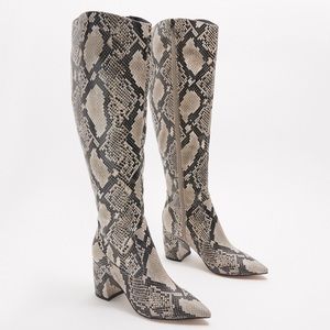 Marc Fisher python snakeskin boots size 8